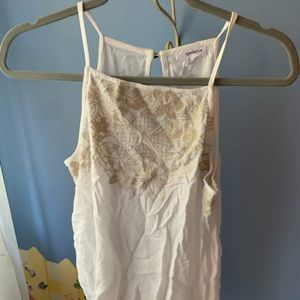 white tank top with lace detail